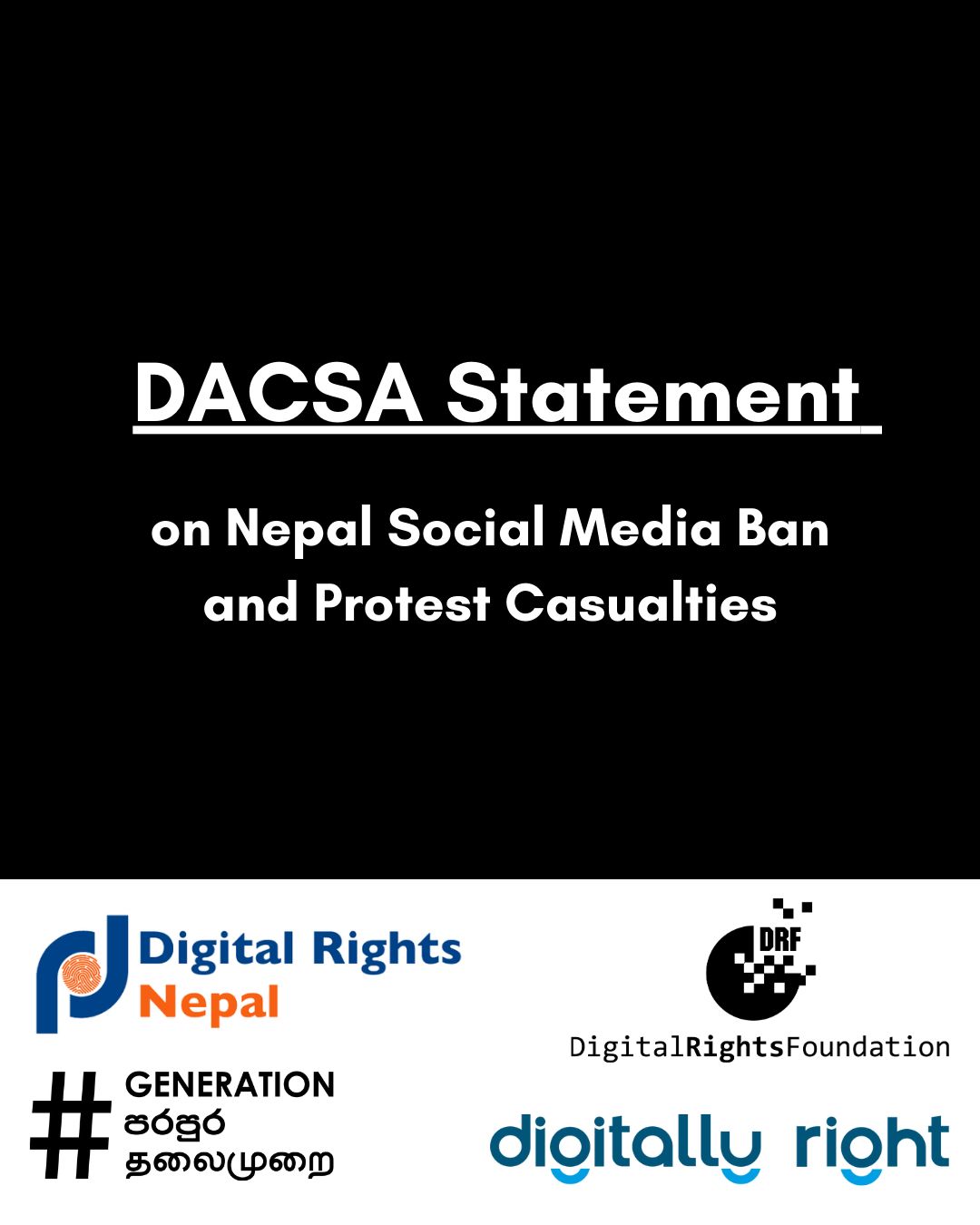 DACSA Statement on Nepal Social Media Ban and Protest Casualties
