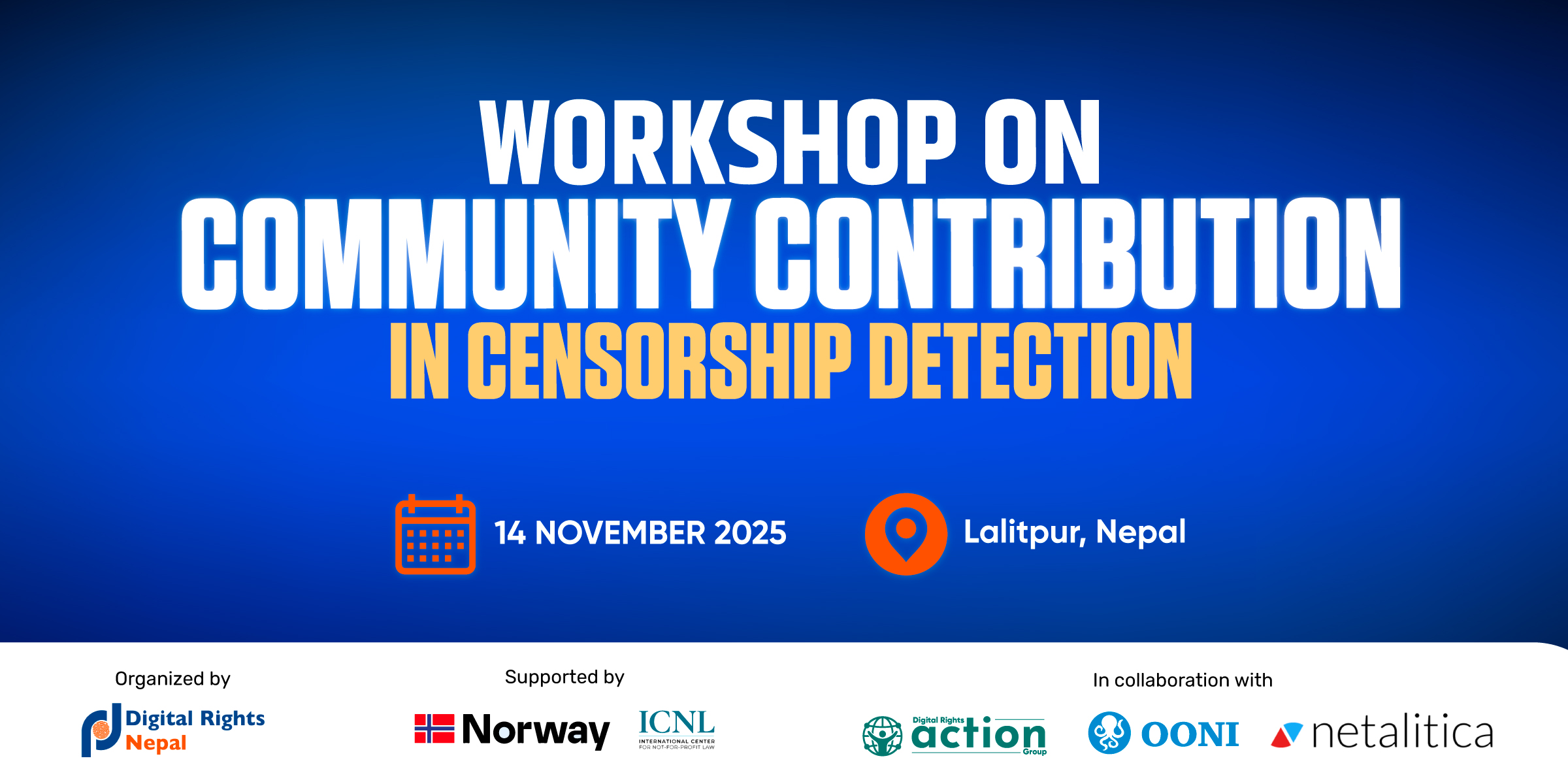 Workshop on Community Contribution in Censorship Detection